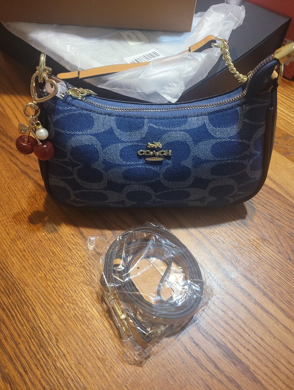 Blue Denim Crossbody Bag ( The Unbranded Brand )